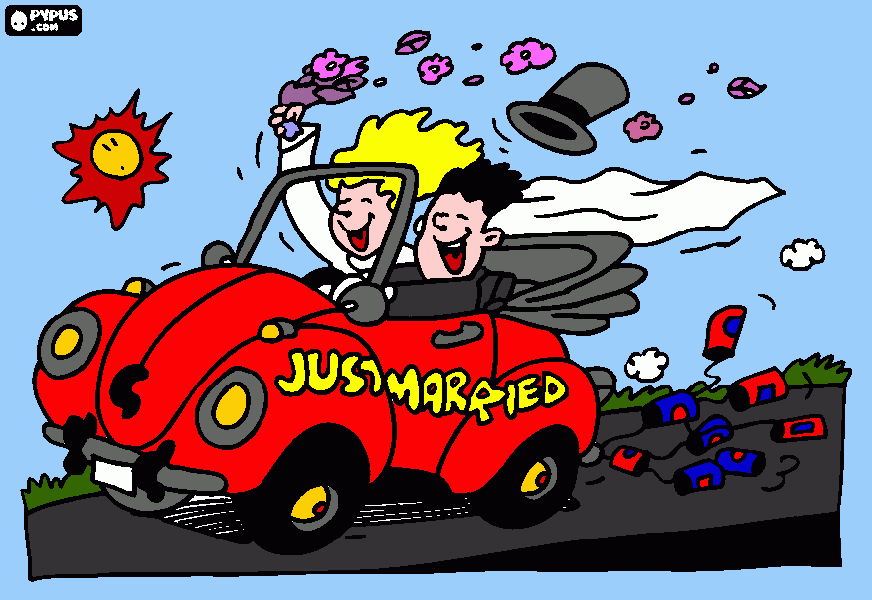 TAG Casamento para colorir e imprimir