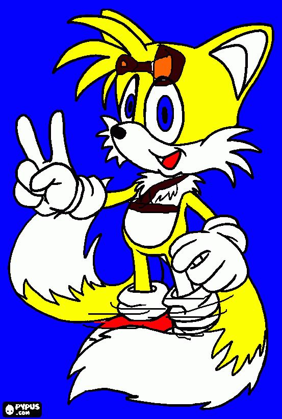 tails boom para colorir e imprimir
