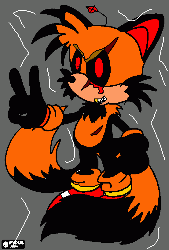 tails-moster para colorir e imprimir