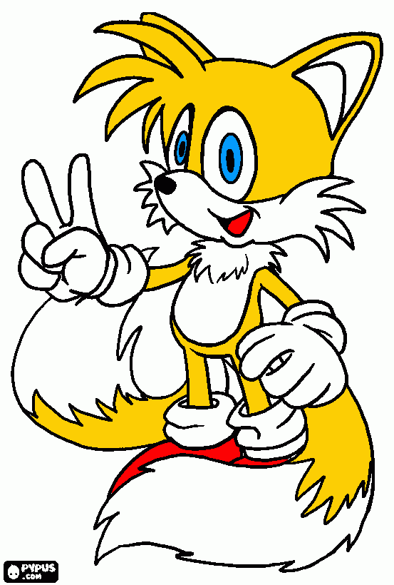 Tails para colorir e imprimir