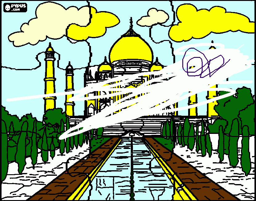 tajmahall para colorir e imprimir