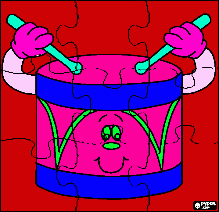 tamborim para colorir e imprimir