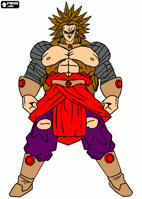 Tara (New Look) Super Sayajin Gold para colorir e imprimir