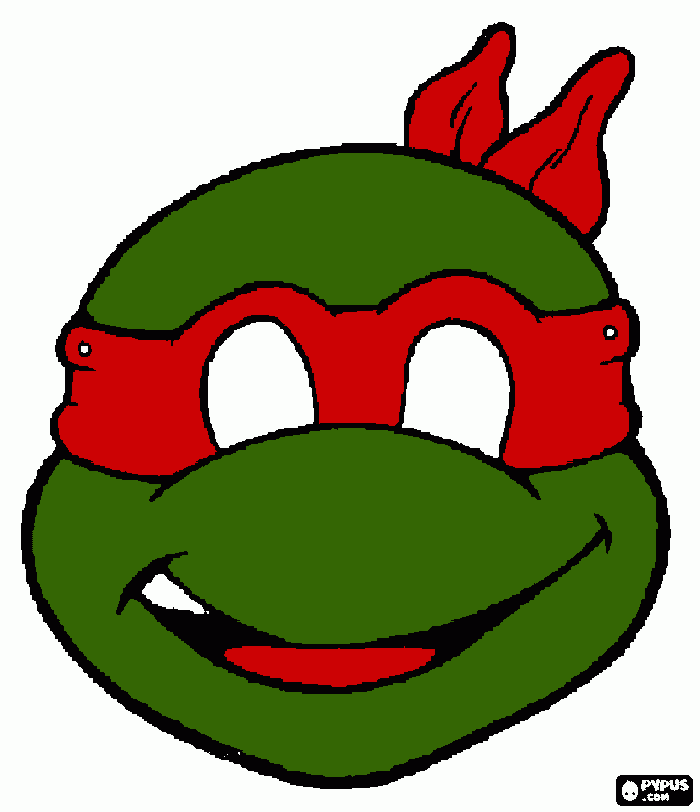 tartaruga ninja-Rafael-Vermelho para colorir e imprimir