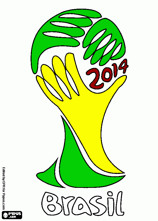 tarça da  copa para colorir e imprimir