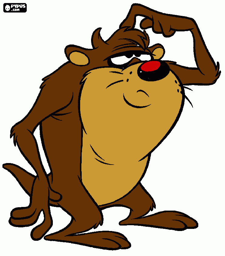 taz tasmania para colorir e imprimir