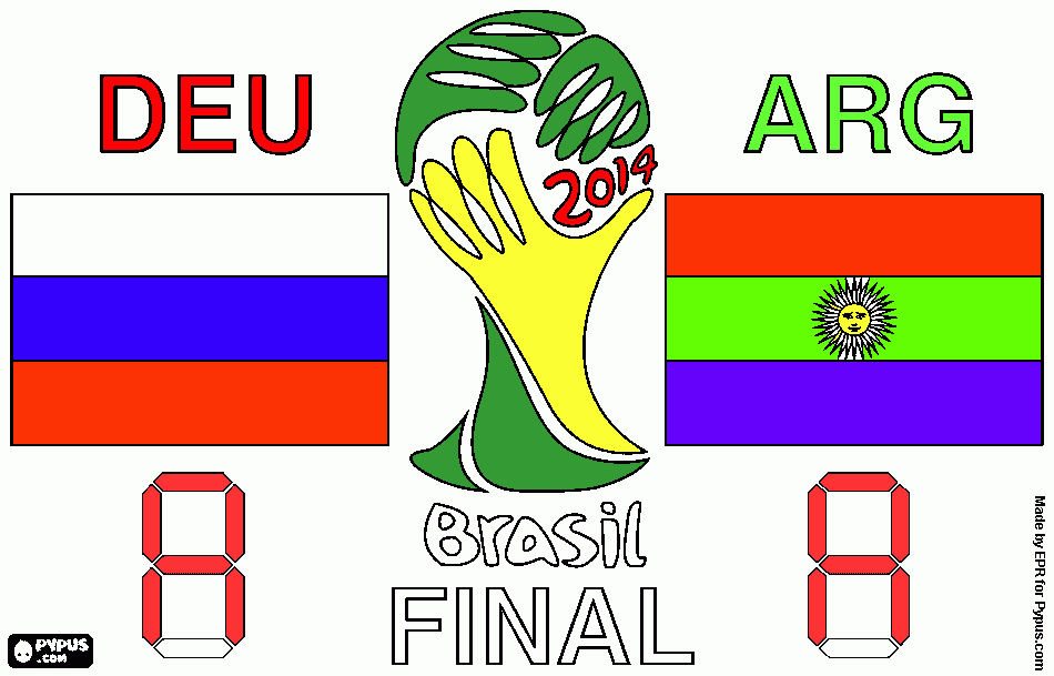 Taça copa para colorir e imprimir