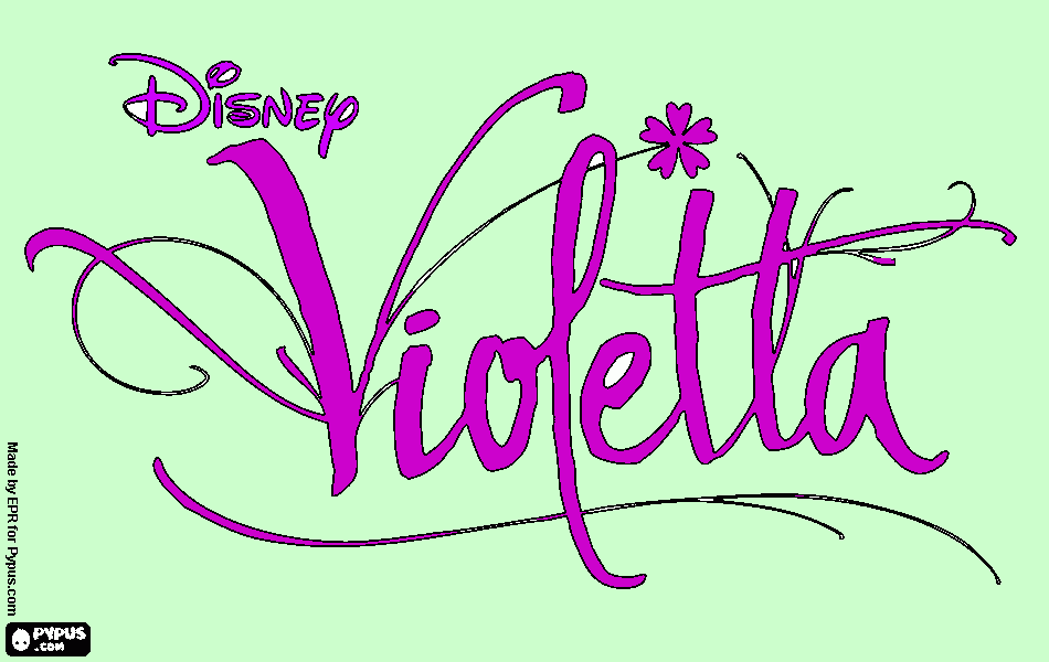 Te amo violetta para colorir e imprimir