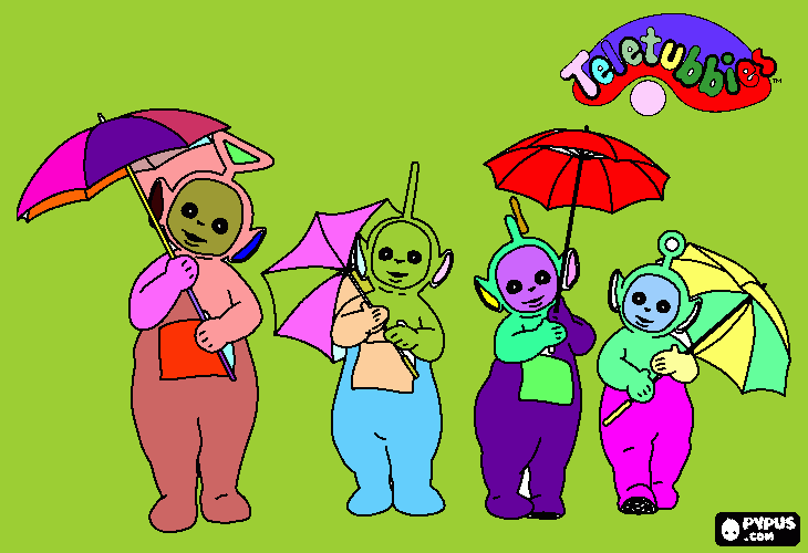 tele tubbies para colorir e imprimir