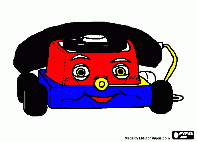 telefone para colorir e imprimir