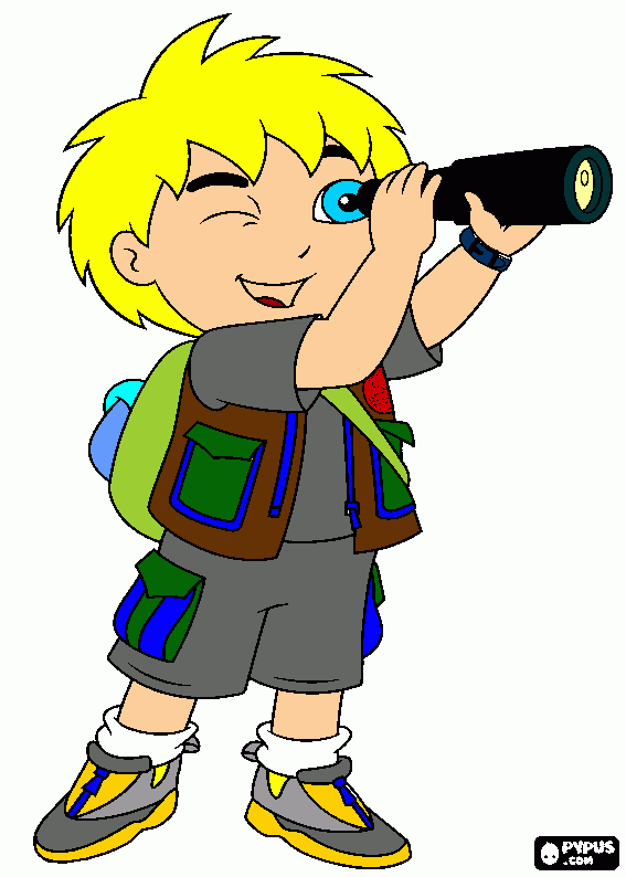 telescopio para colorir e imprimir