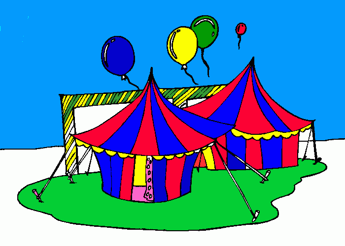 tenda de circo para colorir e imprimir