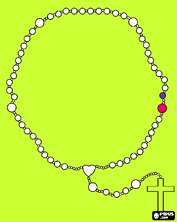 terço mariano para colorir e imprimir