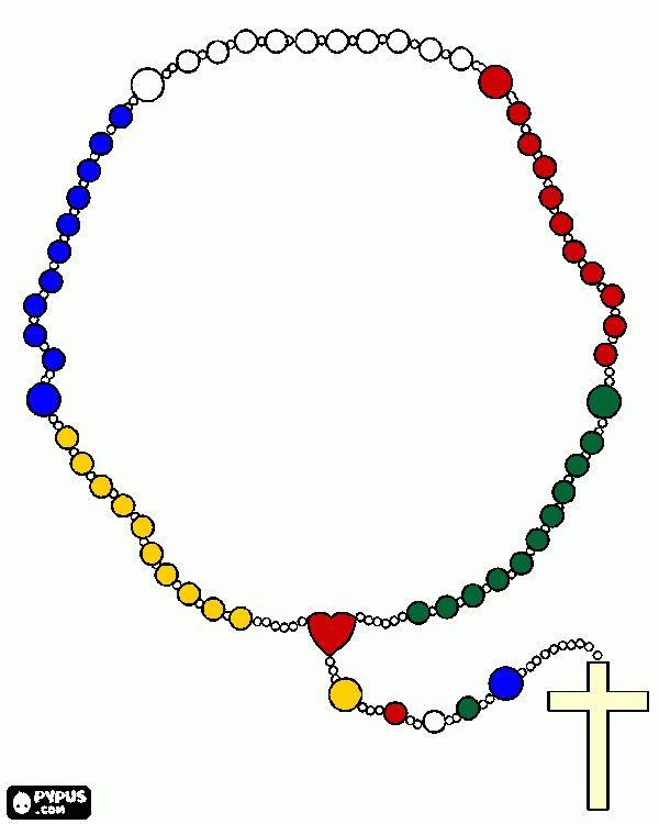 Terço missionário para colorir e imprimir