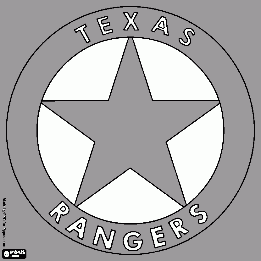 texas ranger para colorir e imprimir