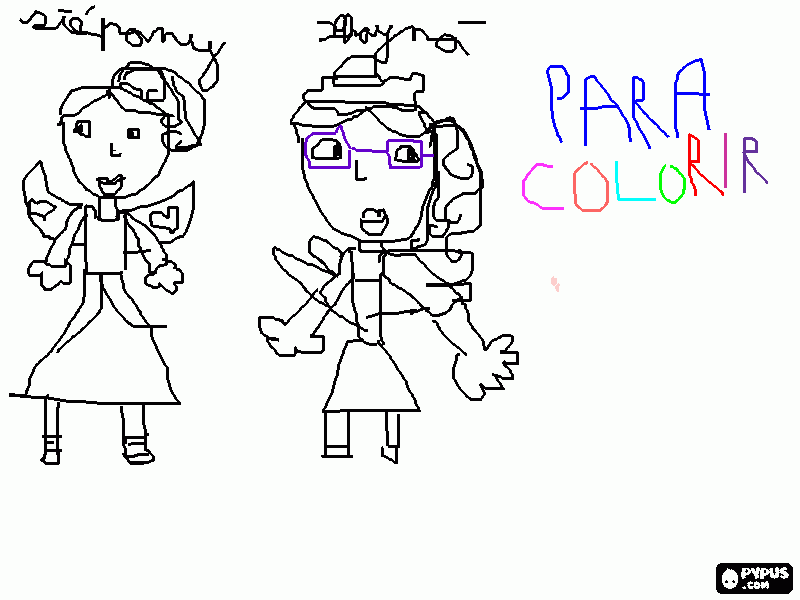 thayná e ystepany para colorir e imprimir