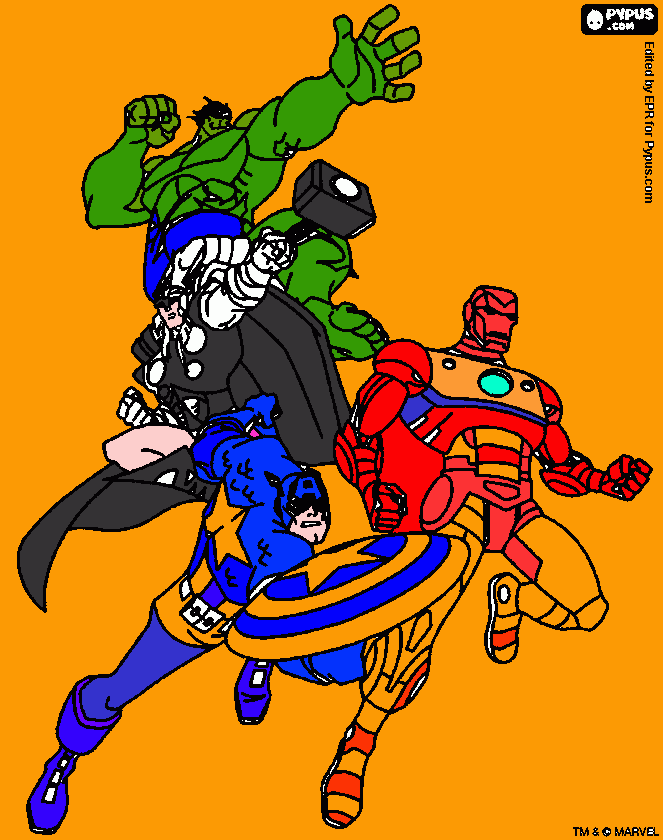 tho vingadores para colorir e imprimir