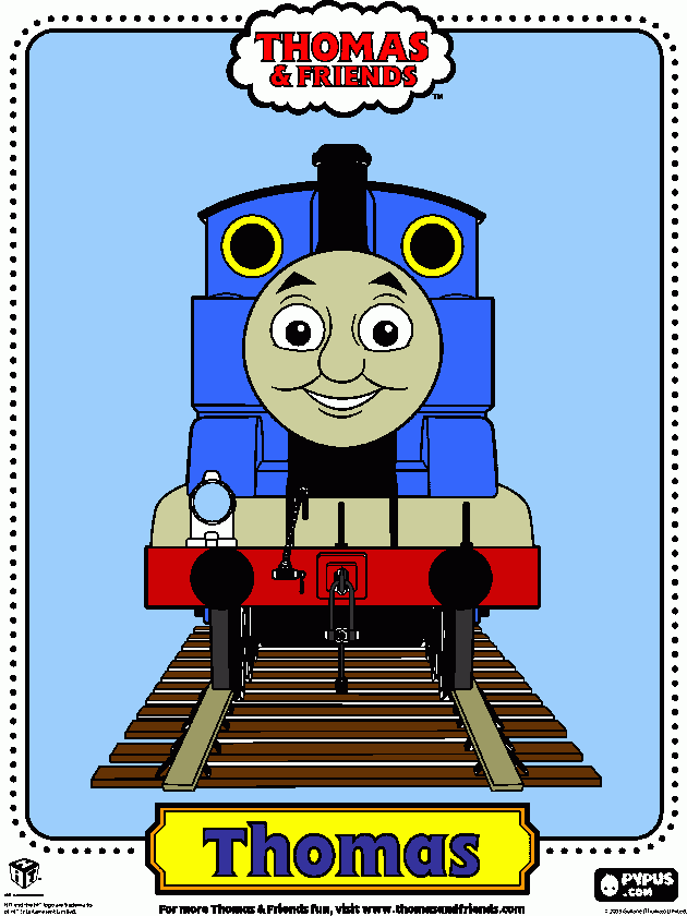 Thomas colorido para colorir e imprimir