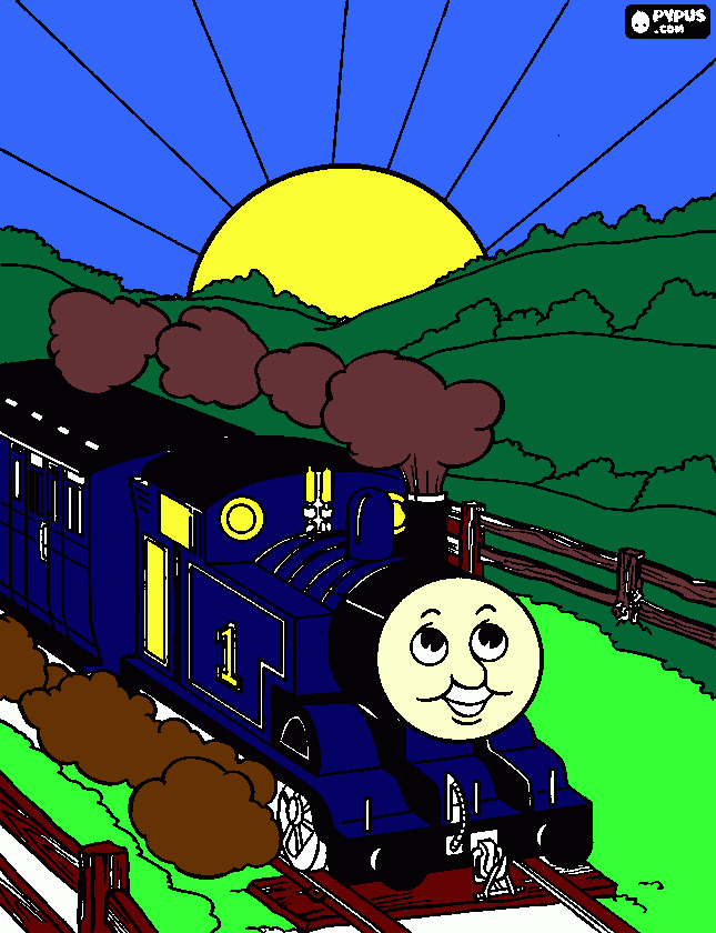 thomas em entrega  para colorir e imprimir