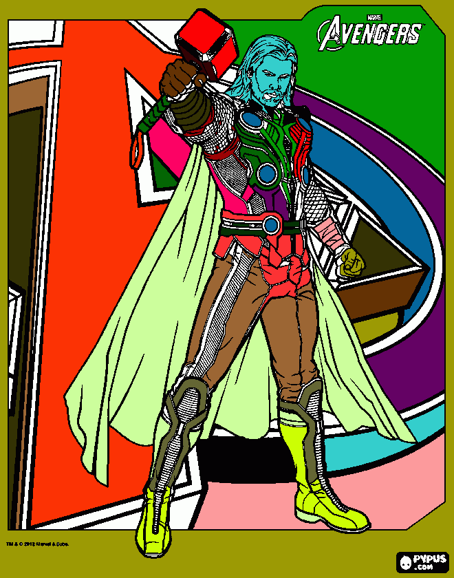 thor do futuro para colorir e imprimir