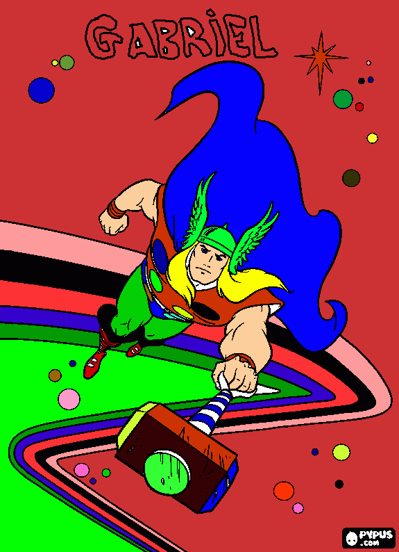 Thor Gabriel Morais 2 para colorir e imprimir