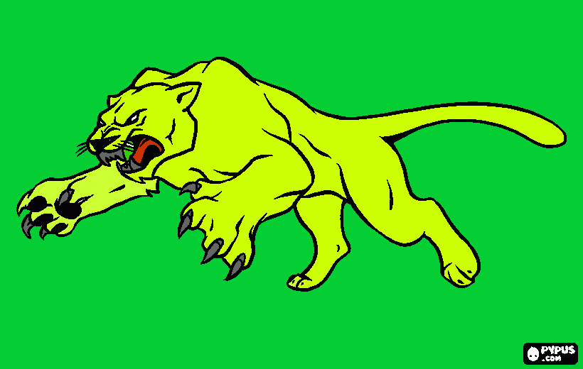 tigre de dente de sabre para colorir e imprimir