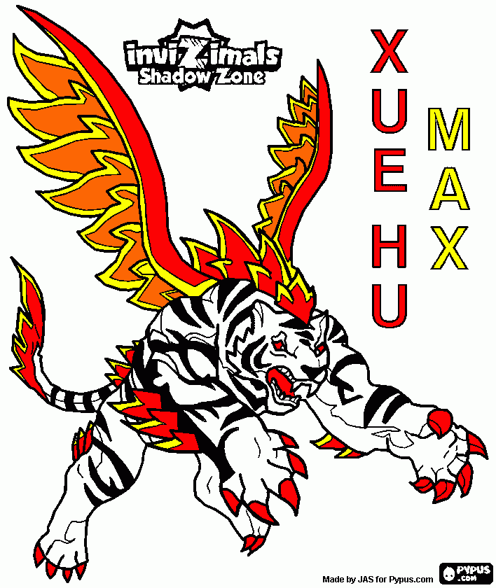 tigre voador para colorir e imprimir