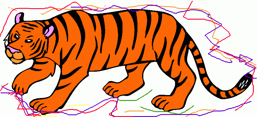 TIGRINHO FELIZ para colorir e imprimir