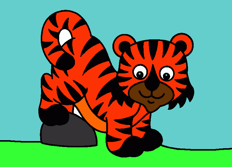 tigrinho para colorir e imprimir