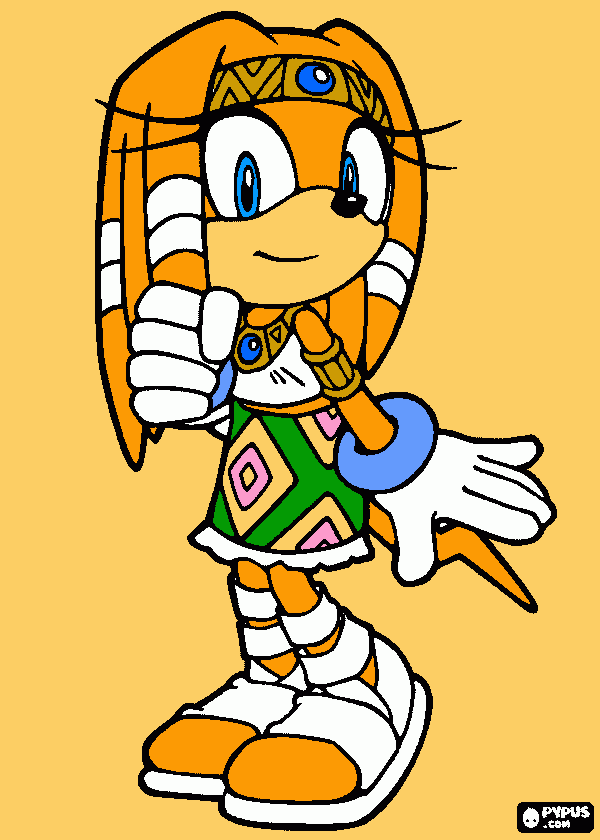 Tikal the echidna para colorir e imprimir