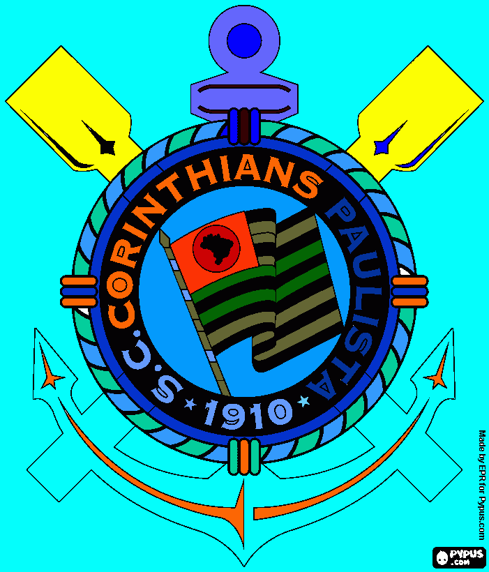 timão corinthians rapá para colorir e imprimir