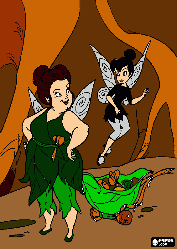 tinker bell e a fada mary... para colorir e imprimir
