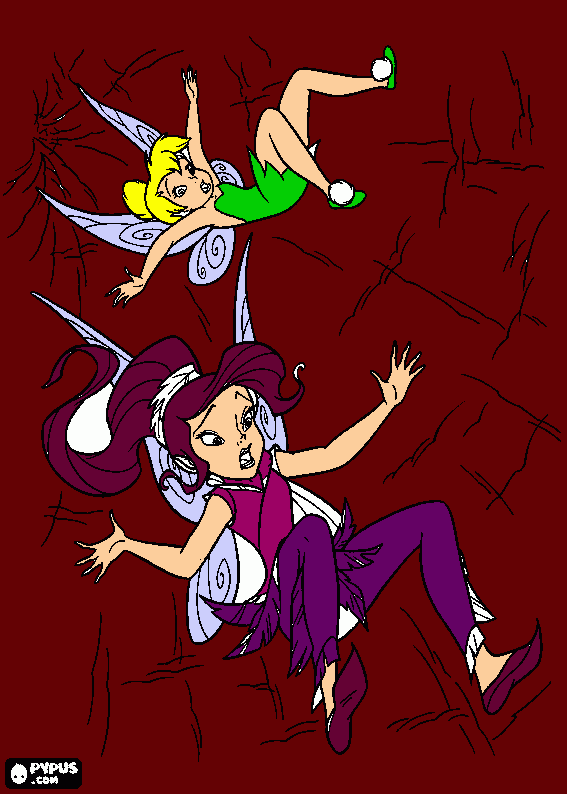 Tinker Bell e Vidian para colorir e imprimir
