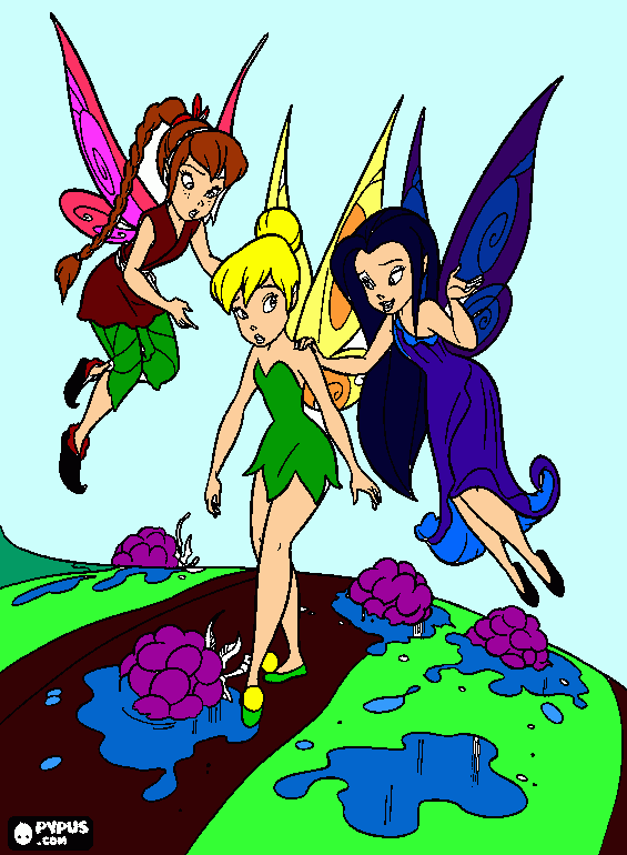 tinkerbell e suas amigas para colorir e imprimir