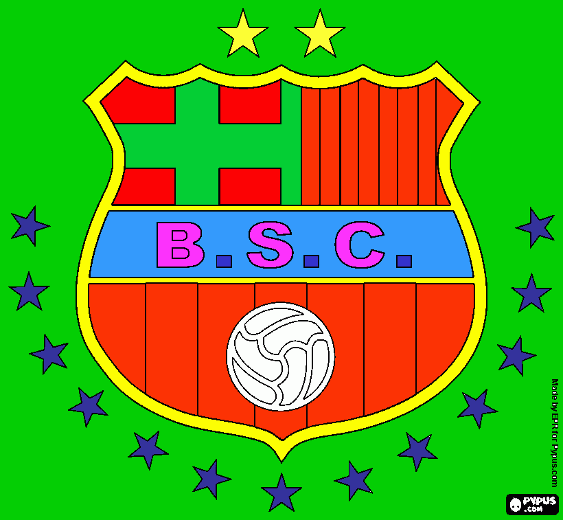 tipo o simbolo do barça para colorir e imprimir