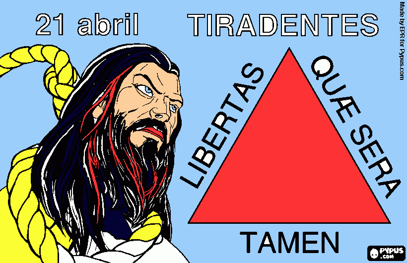 tiradente para colorir e imprimir