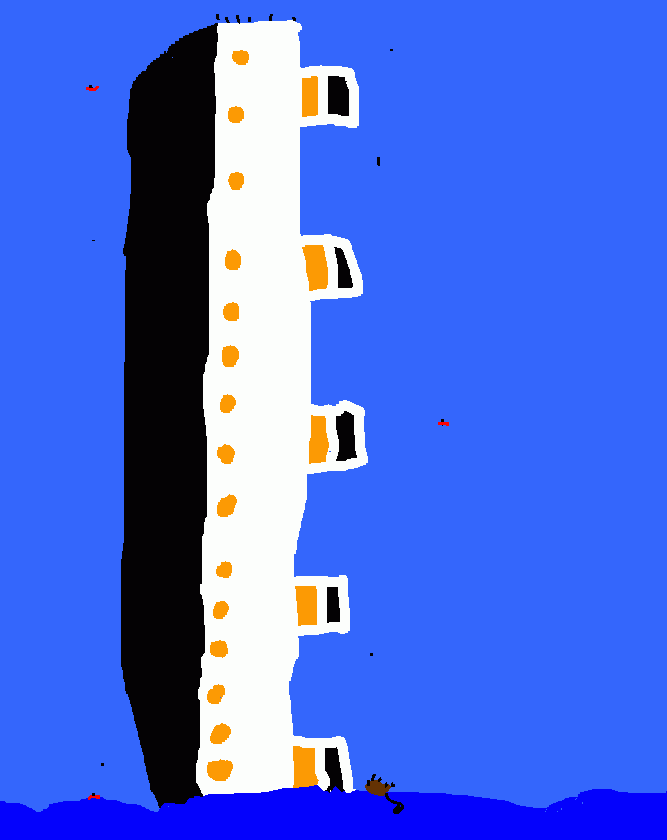 titanic afundando para colorir e imprimir