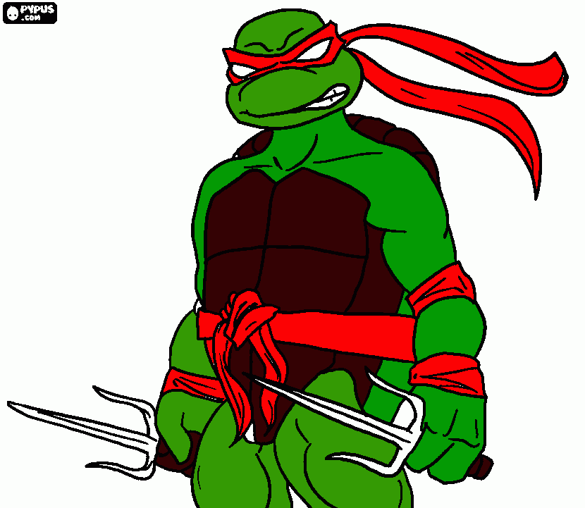 tmnt raphael para colorir e imprimir