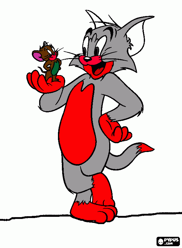 tom e jerri para colorir e imprimir