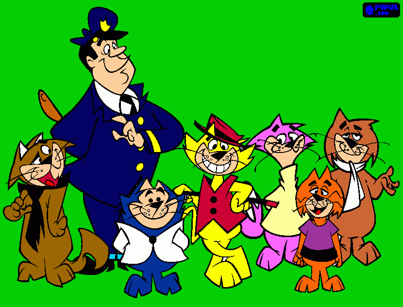 top cat manda chuva(2/3/2014 k g b)personagens. . . . para colorir e imprimir