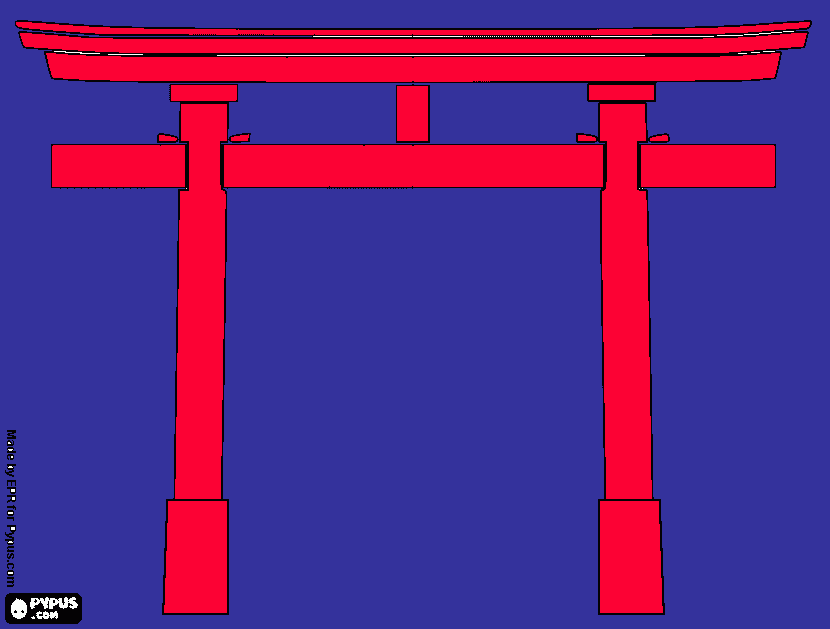 torii para colorir e imprimir