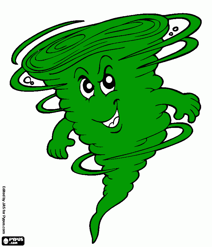 tornado para colorir e imprimir