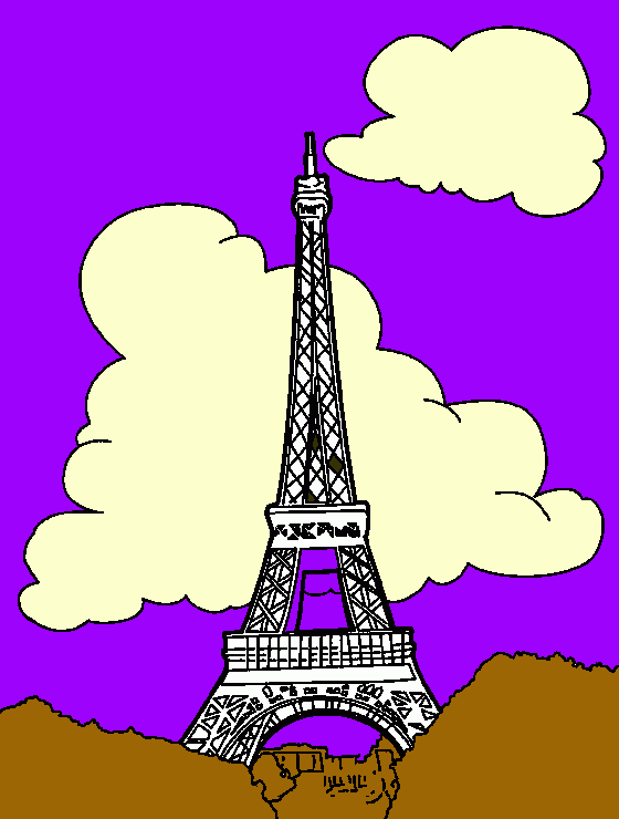 torre eiffel para colorir e imprimir