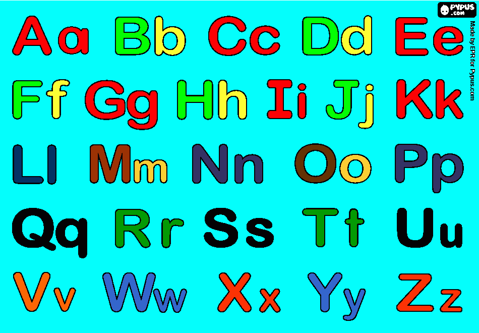 trabalho de letras para colorir e imprimir