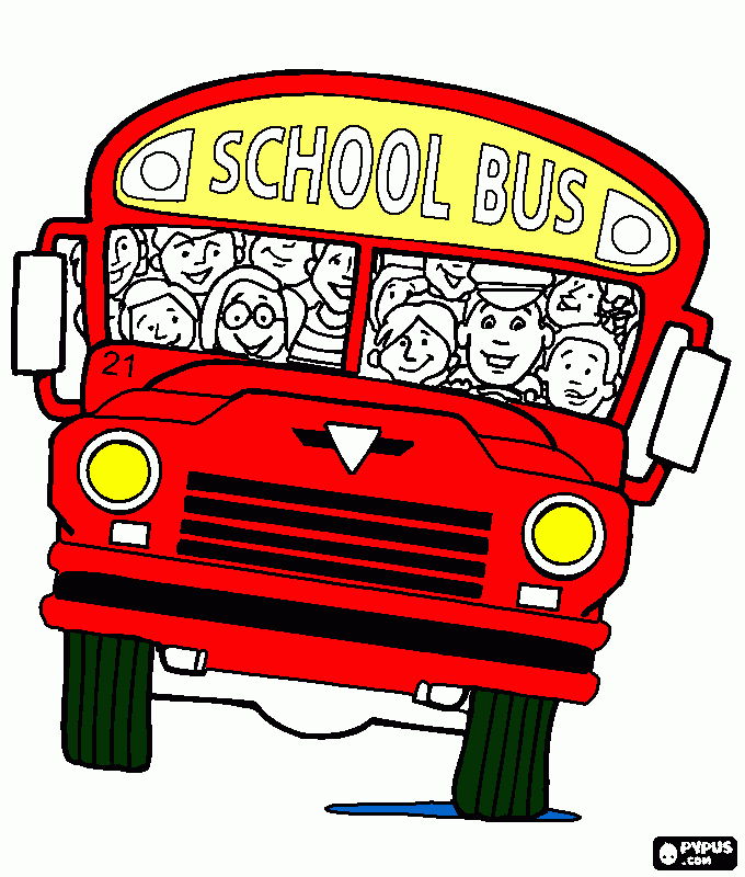 trans. escolar para colorir e imprimir