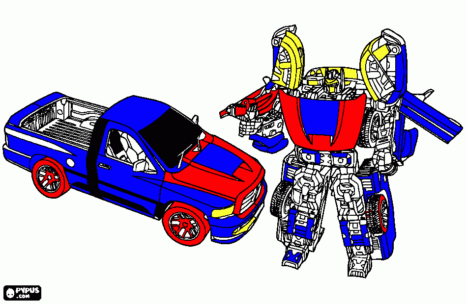 trans  formers para colorir e imprimir