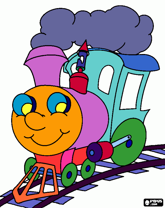 trem da alegria para colorir e imprimir