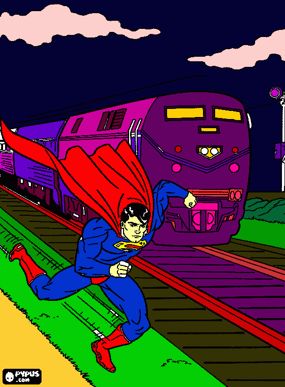 trem desgovernado para colorir e imprimir