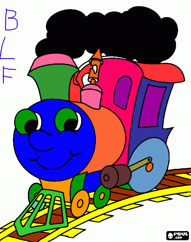 Trem Maluco do Breno e da Tia Fê para colorir e imprimir