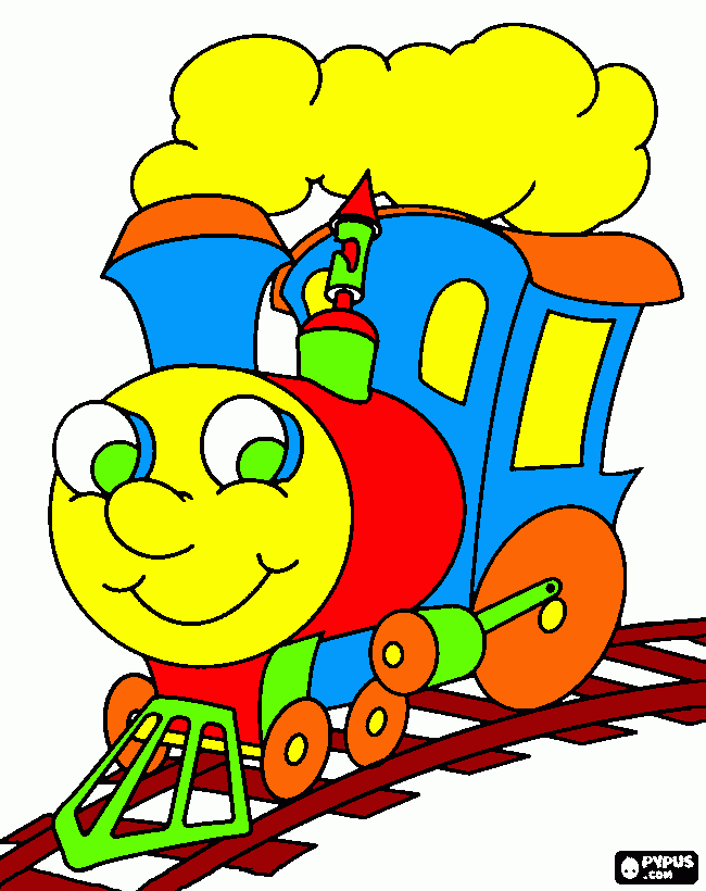 trem ok para colorir e imprimir